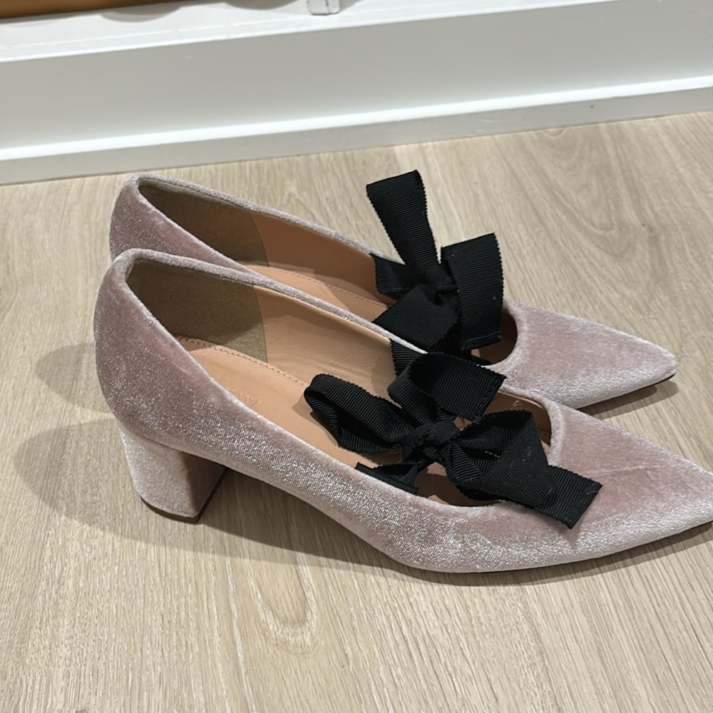 J. Crew tie heels